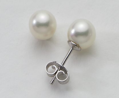 orecchini in oro bianco con perle m.gtr70 b